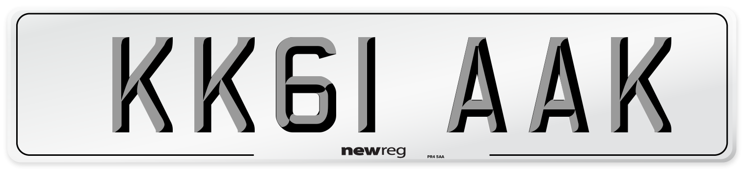 KK61 AAK Number Plate from New Reg